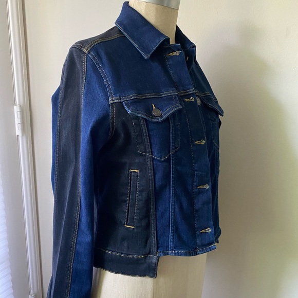 Ruti Winning Combo Denim Jacket Size 0 Black and Blue Street Style - Picture 7 of 15